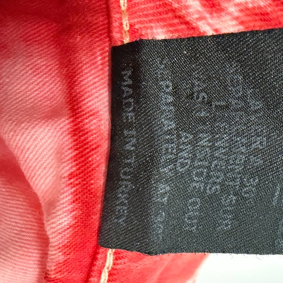 Isabel Marant Low-rise Slim fit Red Tie dye Jeans Sz 4 - Picture 5 of 9